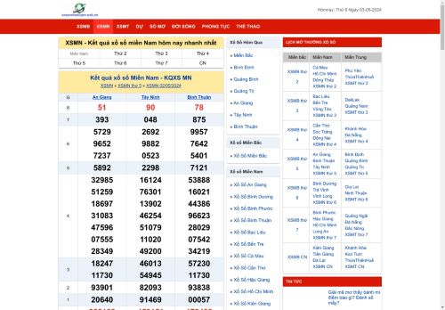 Xosomiennam - Kết quả xổ số miền nam xsmn sxmn hôm nay