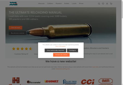 XXL-Reloading | Load Data Online for Ammunition Reloaders