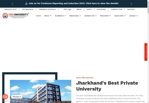 YBN University, Ranchi - Official Website 