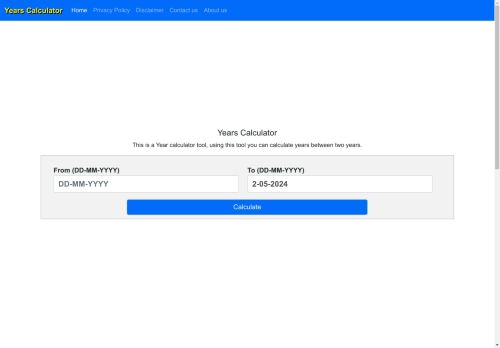 Years Calculator
