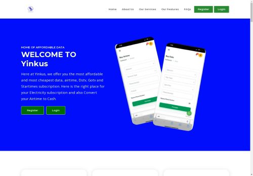 Yinkus | A technology platform that offers solutions to digital needs at best possible
        price without
        compromising quality. data, airtime, electricity, cable, airtime to cash, all available for you