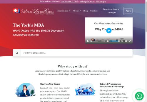 Online Bachelor, MBA, MSc, LL.M, and PhD | Robert Kennedy College