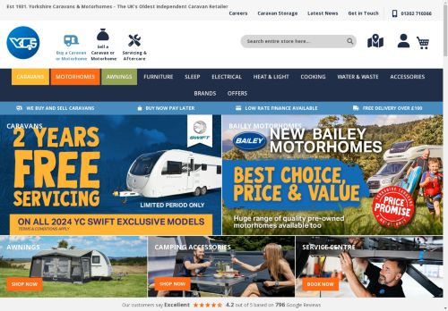 New Caravans, Used Caravans, Awnings and Camping Accessories - Yorkshire Caravans of Bawtry