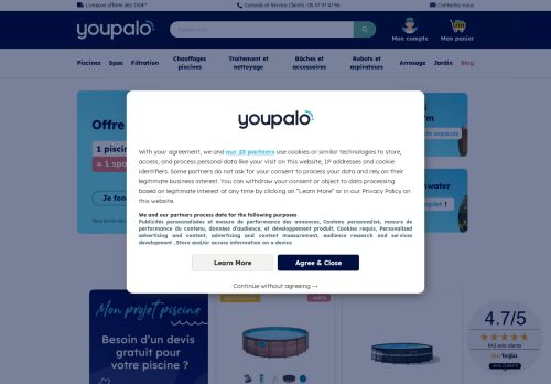 Youpalo - Piscines hors-sol et Spas : Equipements, entretiens, traitement, bassins