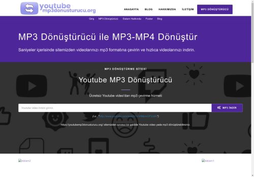 Youtube Mp3 Dönüştürücü - Video İndirme Sitesi