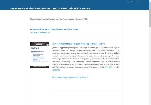 
		Yayasan Riset dan Pengembangan Intelektual (YRPI) Journal
					