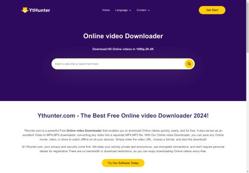 100% Free Online Video Downloader 2024 - Ythunter.com