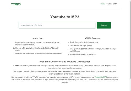 YouTube to MP3 Converter - YTMP3