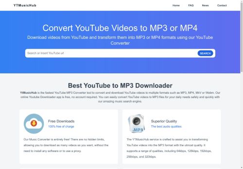 Youtube to MP3 Converter and Video Downloader - YtMusicHub