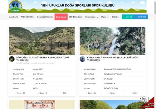 YUDOSK - Yeni Ufuklar Doğa Sporları Spor Kulübü