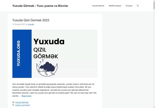 Yuxuda Görmək - Yuxu yozma və Bürclər -