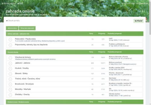 zahrada.online - Nová online zahrada, diskusní fórum o zahradě