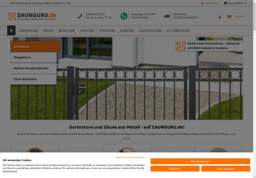 Gartentore & Zäune aus Metall günstig online kaufen | ZAUNGURU.de